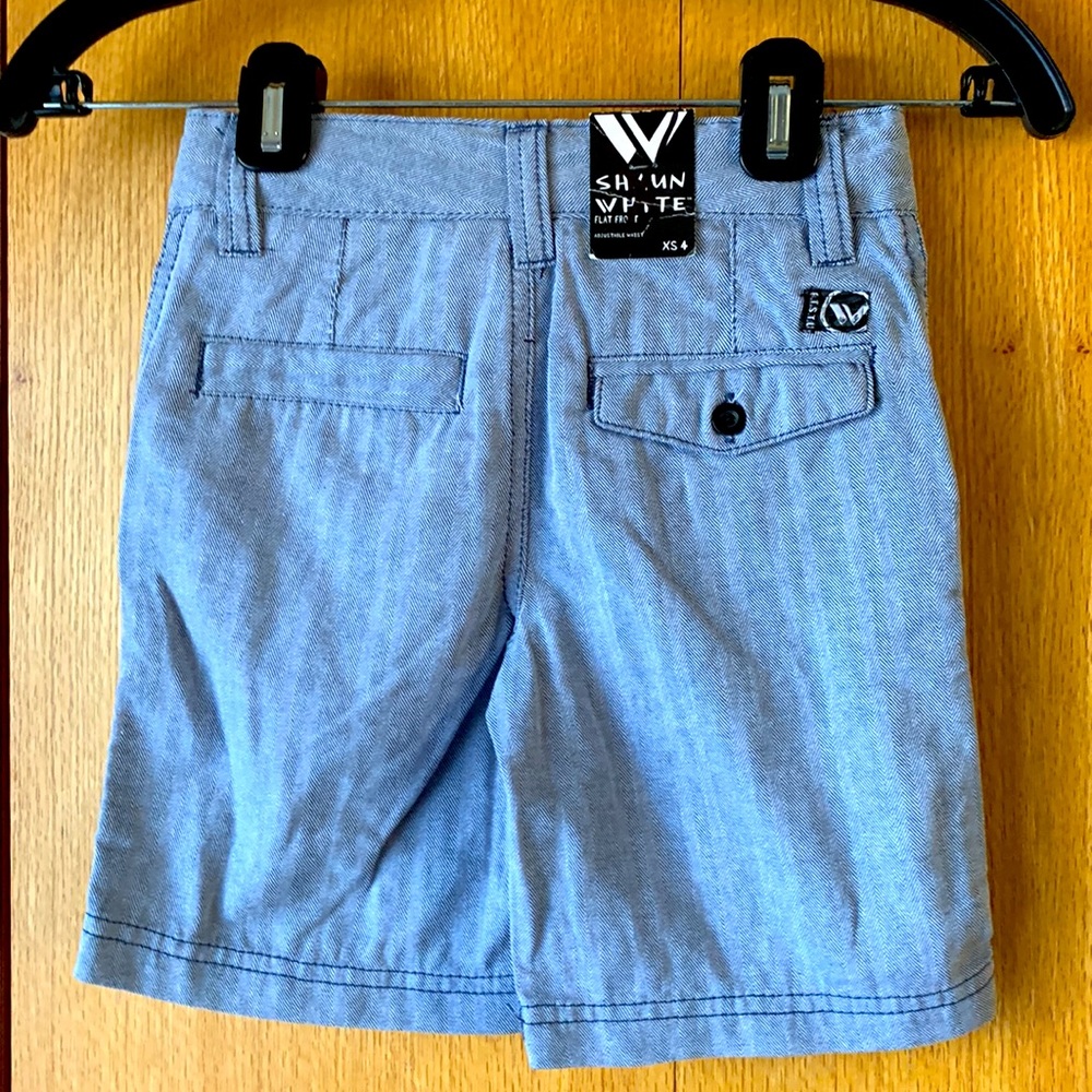 Shaun White NEW boy’s size 4 herringbone cotton blend adjustable waist shorts